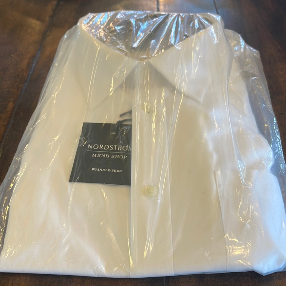 NEW SMARTCARE Nordstrom Traditional Fit Men’s Dress Shirt; White
